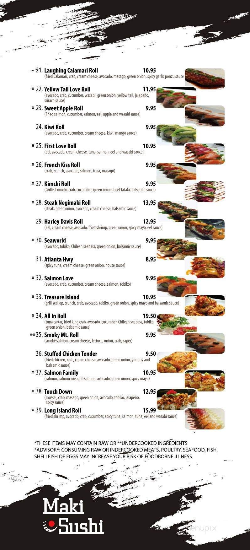 Maki Sushi - Alpharetta, GA menu_pic