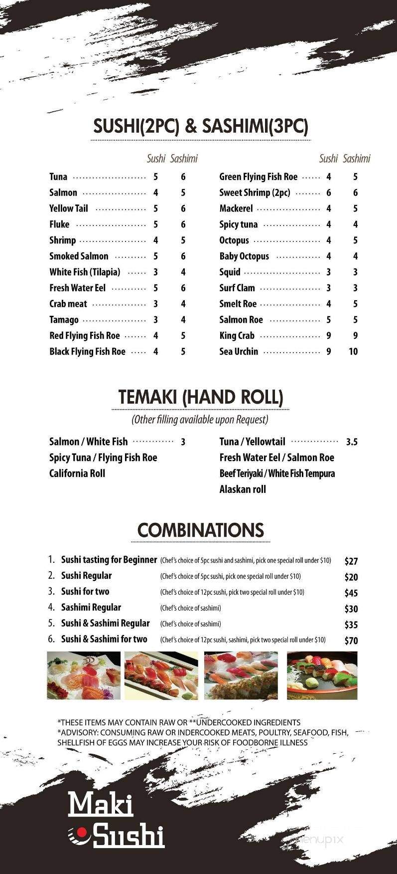 Maki Sushi - Alpharetta, GA menu_pic