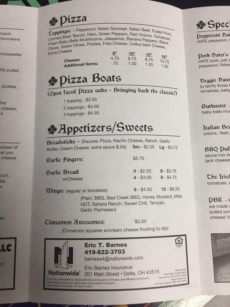 Coach Lamb's Pizza - Delta, OH menu_pic