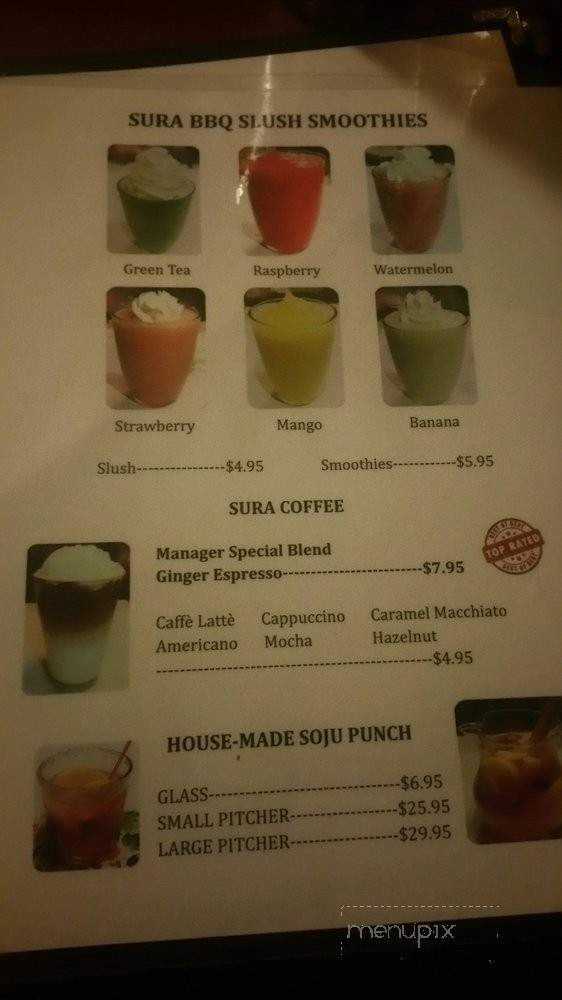 Sura BBQ - Medford, MA menu_pic