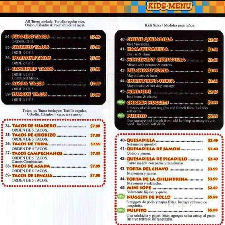 Tortas Locas - Lynnwood, WA menu_pic