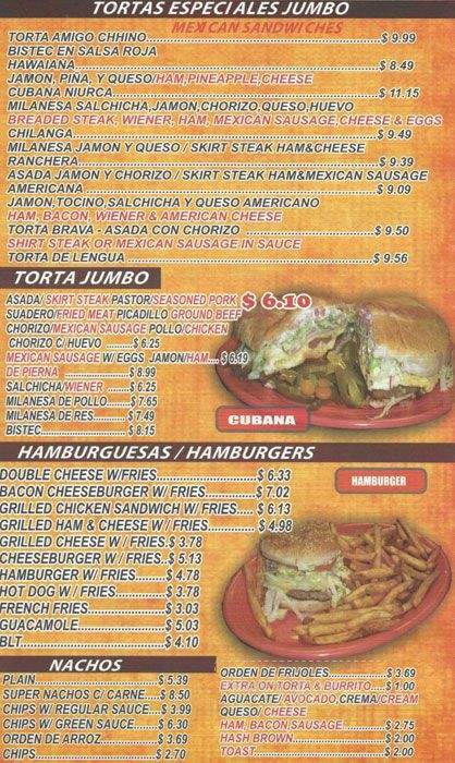 Taqueria Amigo Chino - Chicago, IL menu_pic