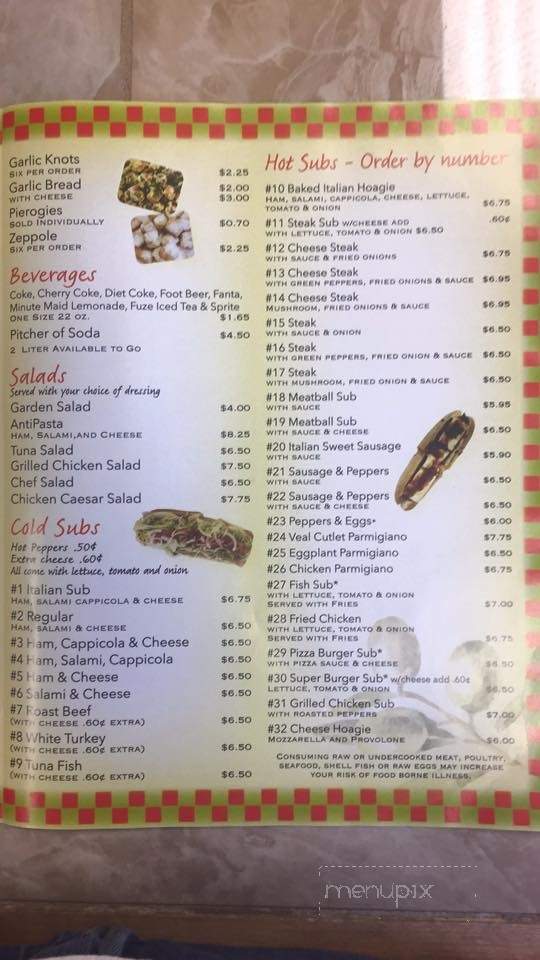 King's Pizza - Fogelsville, PA menu_pic