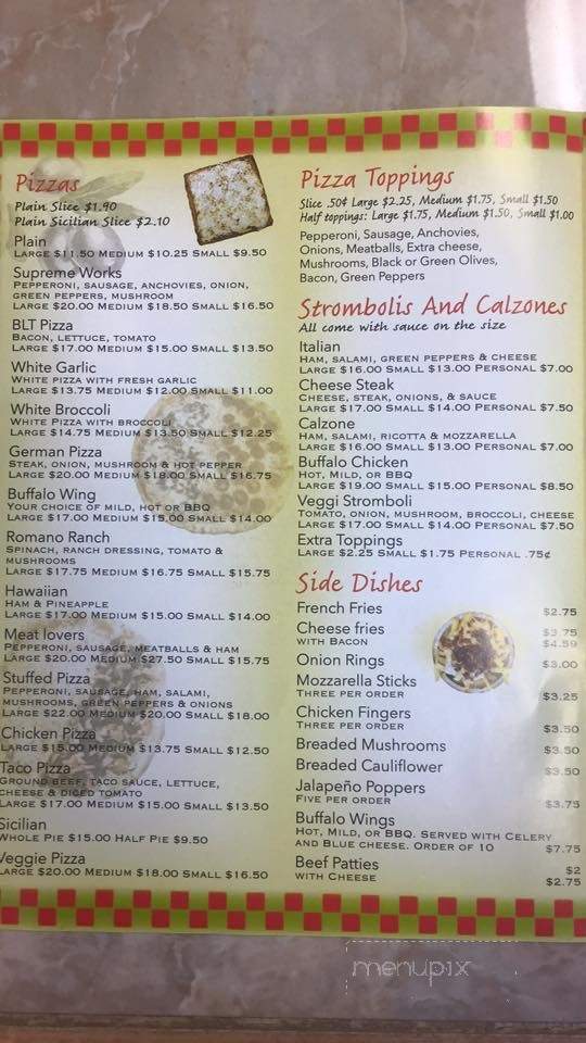 King's Pizza - Fogelsville, PA menu_pic