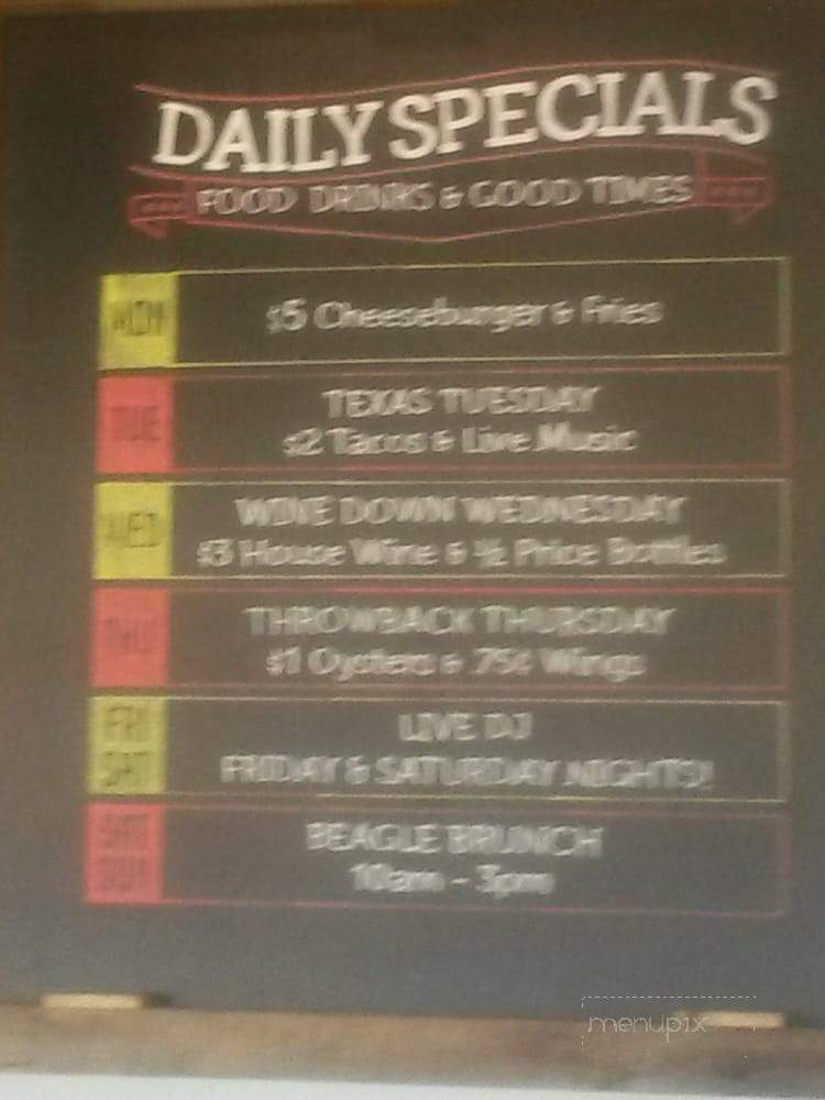 The Beagle - Dallas, TX menu_pic