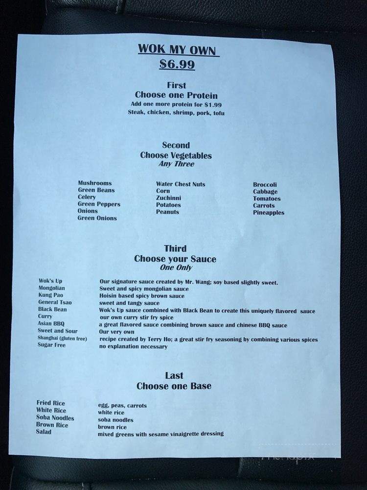 Wok's Up - Bogart, GA menu_pic