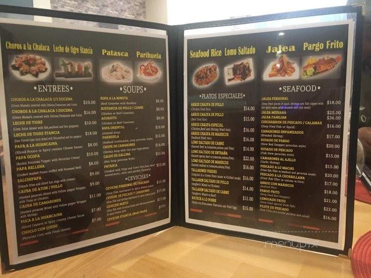 Stancia Peruvian Fusion Restaurant - Linden, NJ menu_pic