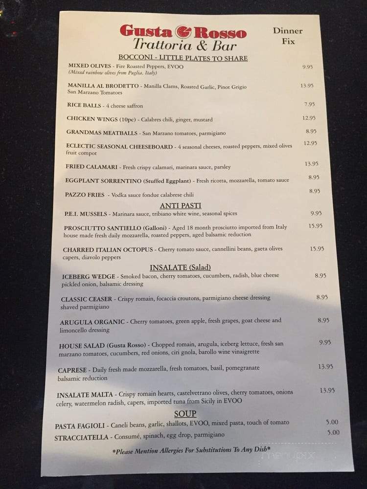 Gusta Rosso - Union, NJ menu_pic