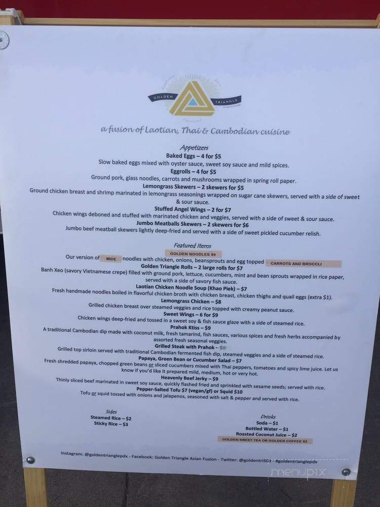 Golden Triangle Asian Fusion - Portland, OR menu_pic