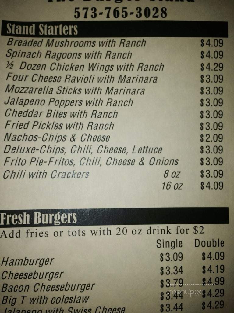 Burger Stand - Richland, MO menu_pic