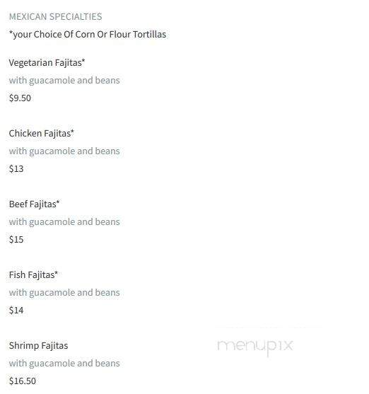 Playa Azul - Sparks, NV menu_pic