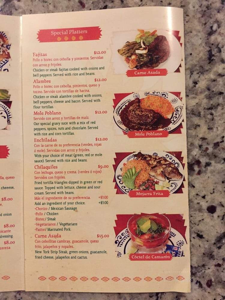 Los Cuatro Soles - Philadelphia, PA menu_pic