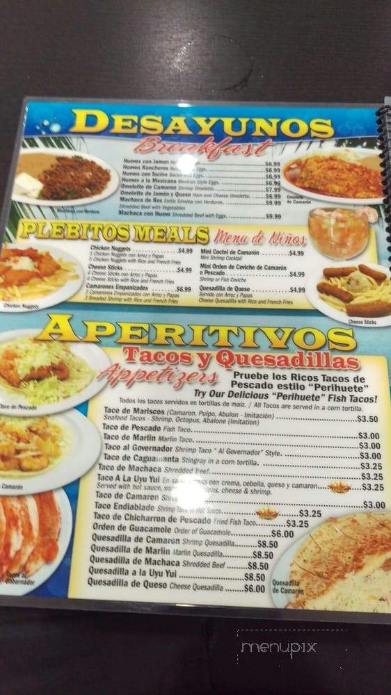 Mariscos El Perihuete - El Monte, CA menu_pic
