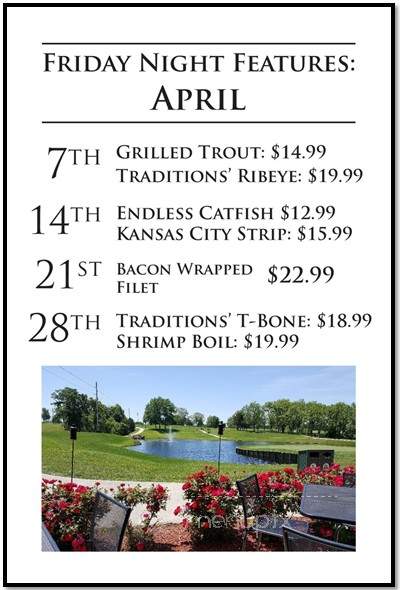 /28003872/Traditions-Restaurant-Menu-Grovespring-MO - Grovespring, MO