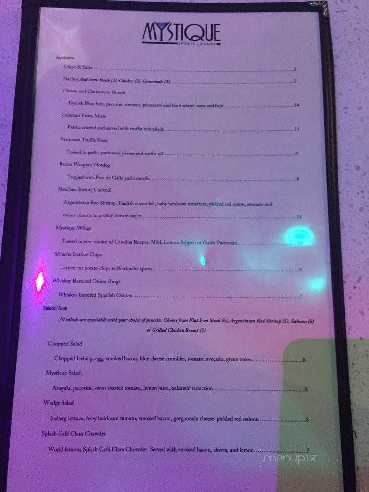 Mystique Sports Lounge - Lake Forest, CA menu_pic