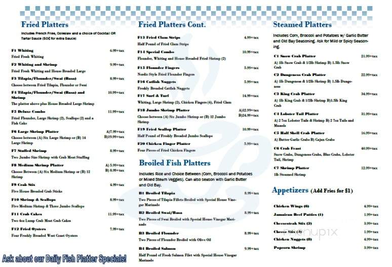 Upland Fish Market - Upland, PA menu_pic