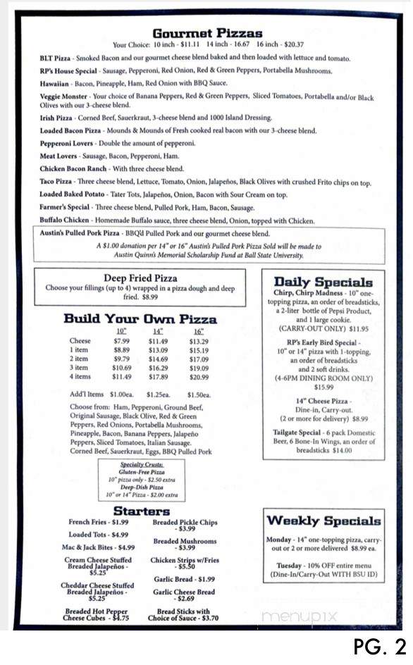 RP's Pizza - Muncie, IN menu_pic
