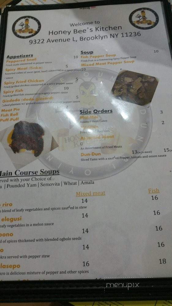 Honey Bee's Kitchen - Brooklyn, NY menu_pic