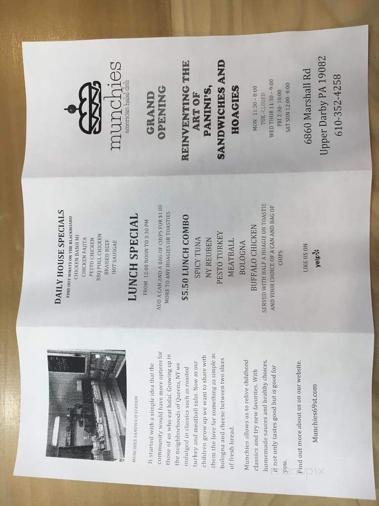 Munchies American Halal Deli - Upper Darby, PA menu_pic