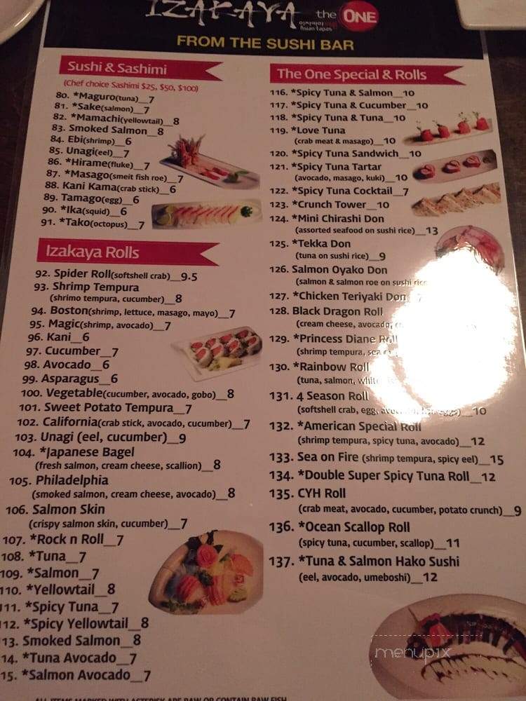 Izakaya The One - Suwanee, GA menu_pic