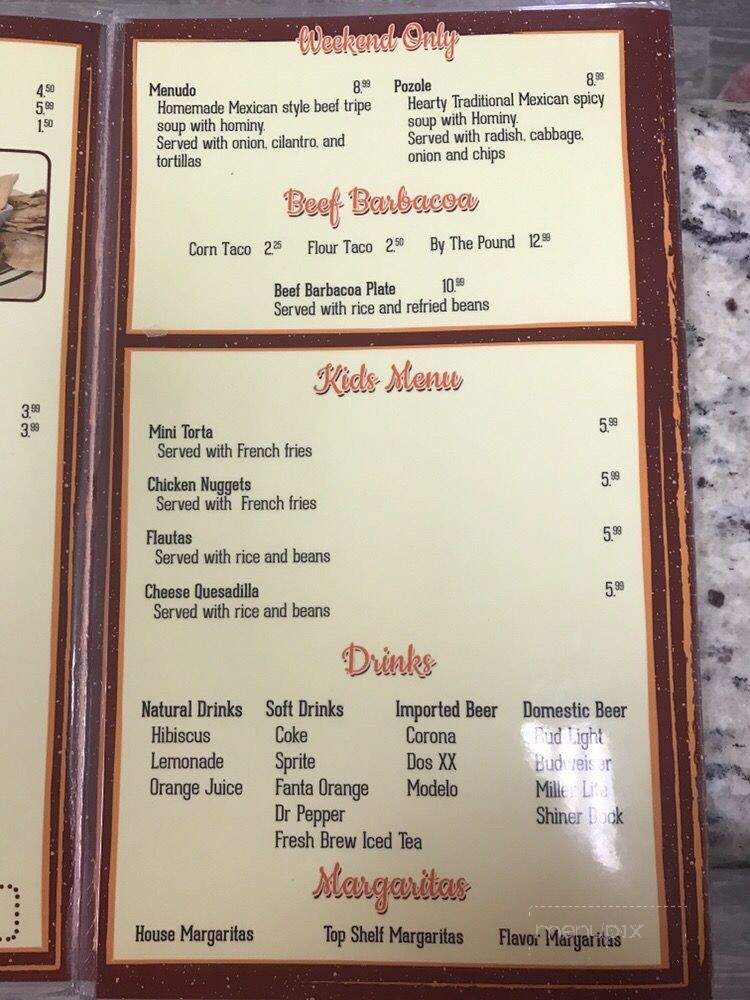 Martha's Mexican Grill - Katy, TX menu_pic