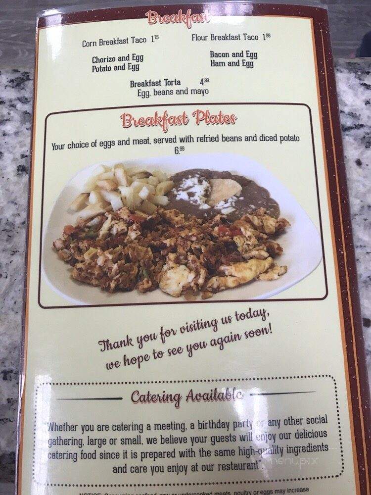 Martha's Mexican Grill - Katy, TX menu_pic