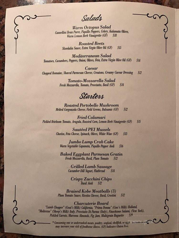 Casa Mia - Bartonville, TX menu_pic