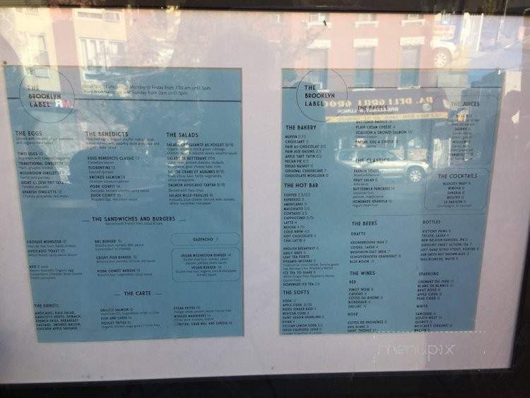The Brooklyn Label - Brooklyn, NY menu_pic