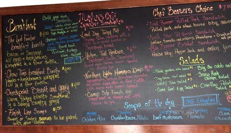 Mushers Cafe - Fairbanks, AK menu_pic