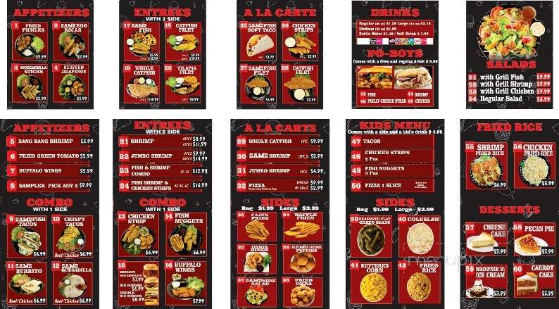 Sam's Grill and Seafood - Dallas, TX menu_pic