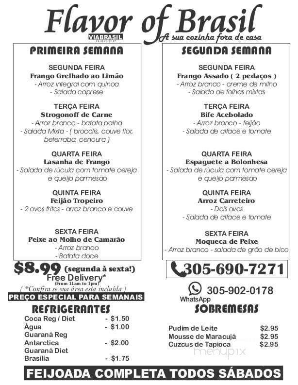 Flavor of Brasil - North Miami Beach, FL menu_pic