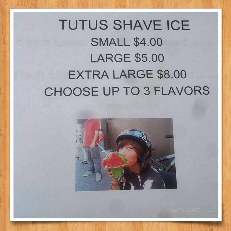 Tutus Shave Ice Mobile - Thousand Oaks, CA menu_pic