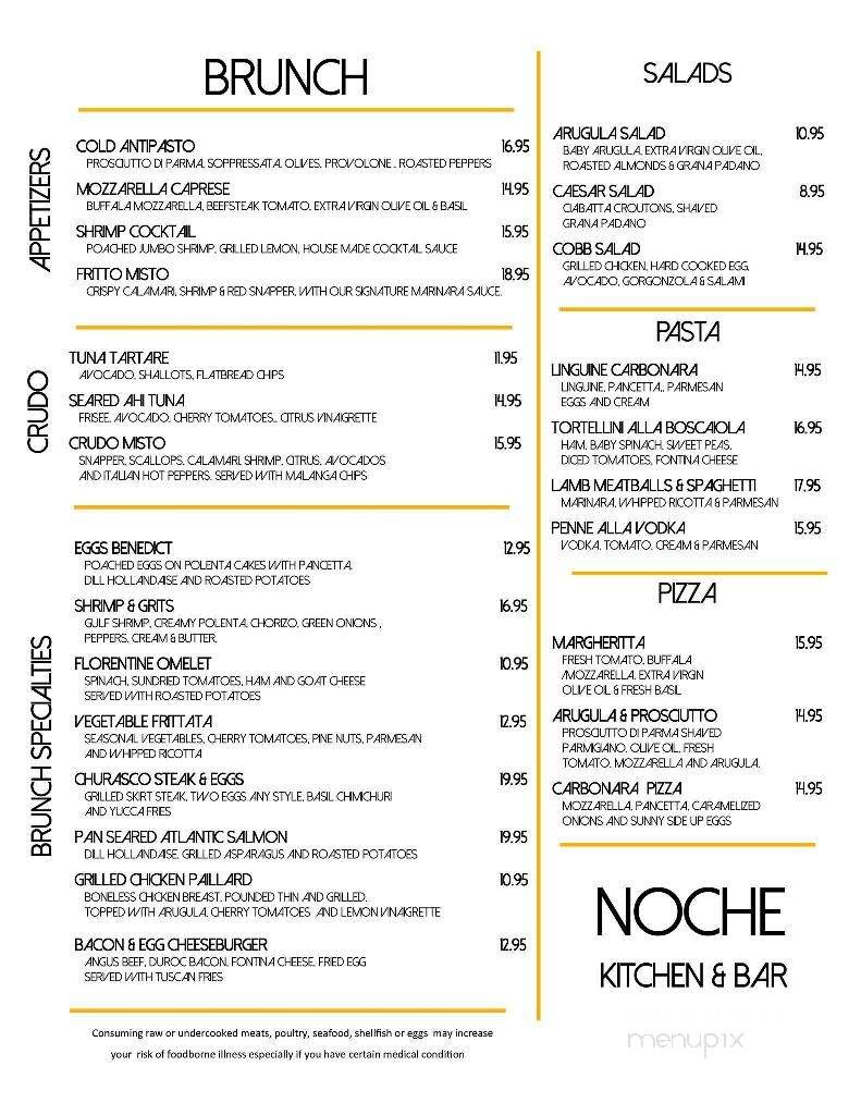Noche Kitchen and Bar - Kendall, FL menu_pic