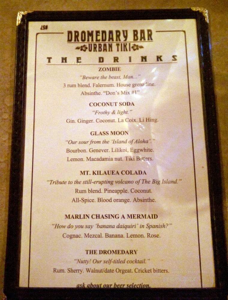 Dromedary - Brooklyn, NY menu_pic