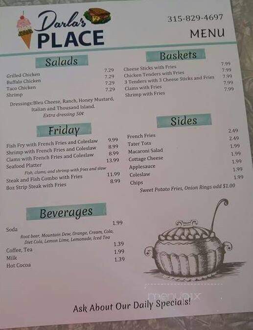 Darla's Place - Vernon, NY menu_pic