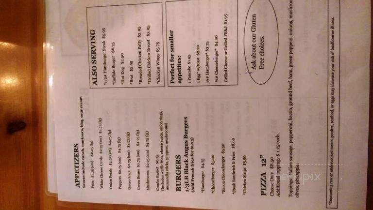 Farmers Daughter Country Kitchen - Waukau, WI menu_pic