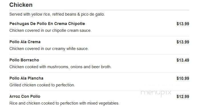 Mexico Lindo Restaurant and Bar - West Palm Beach, FL menu_pic