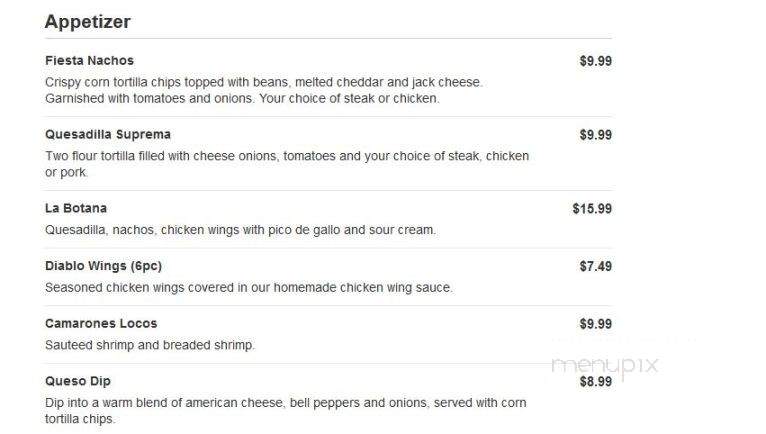 Mexico Lindo Restaurant and Bar - West Palm Beach, FL menu_pic
