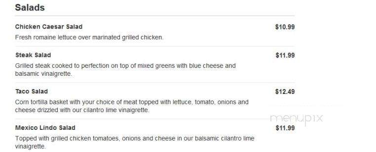 Mexico Lindo Restaurant and Bar - West Palm Beach, FL menu_pic