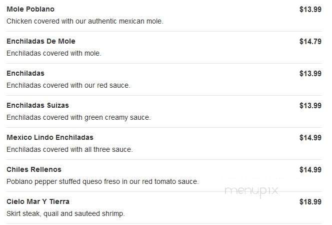 Mexico Lindo Restaurant and Bar - West Palm Beach, FL menu_pic