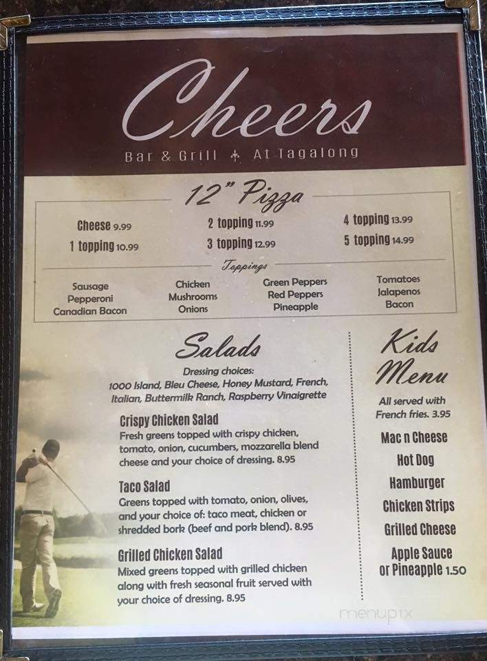 Cheer's Bar & Grill at Tagalong - Birchwood, WI menu_pic