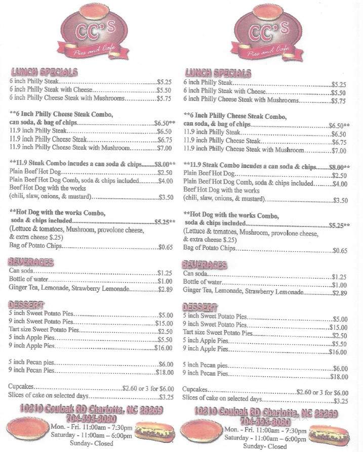LaFoye's Sweet Potato Pies - Charlotte, NC menu_pic