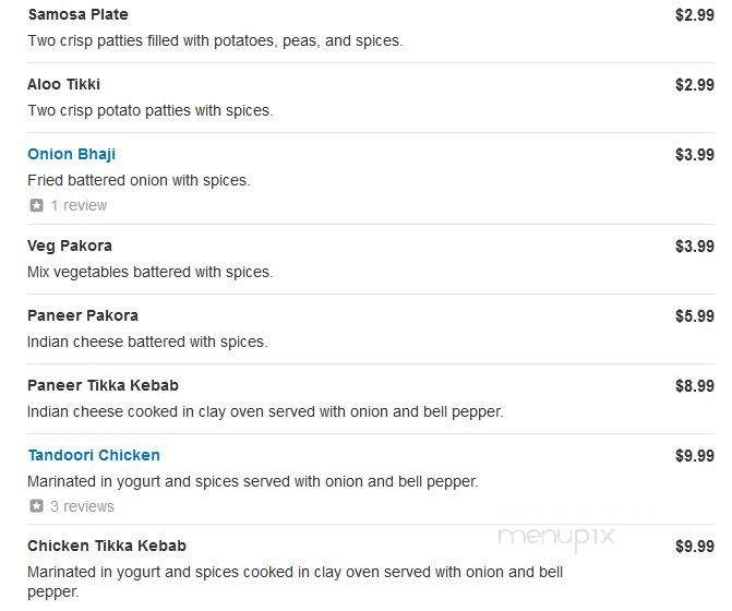 Mehal Indian Cuisine - Simi Valley, CA menu_pic