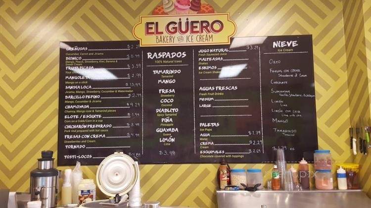 El Guero Bakery and Ice Cream - Lawrenceville, GA menu_pic