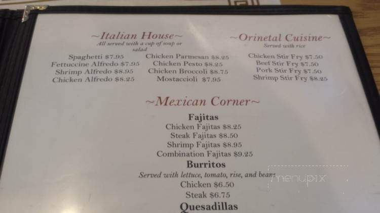 Cousin's Family Restaurant - Clinton, IA menu_pic