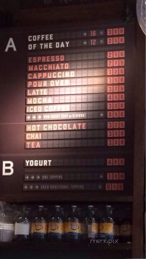 Coffee Cultures - San Francisco, CA menu_pic