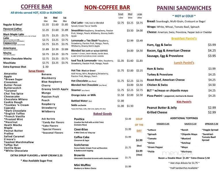 Black Maple Coffee and Espresso - Canton, IL menu_pic
