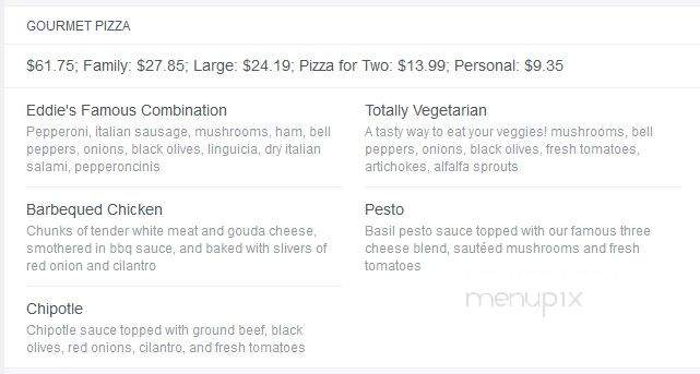 Eddies Pizza of Stockton - Manteca, CA menu_pic