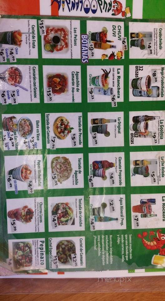 Crudoolandia #3 - Warr Acres, OK menu_pic