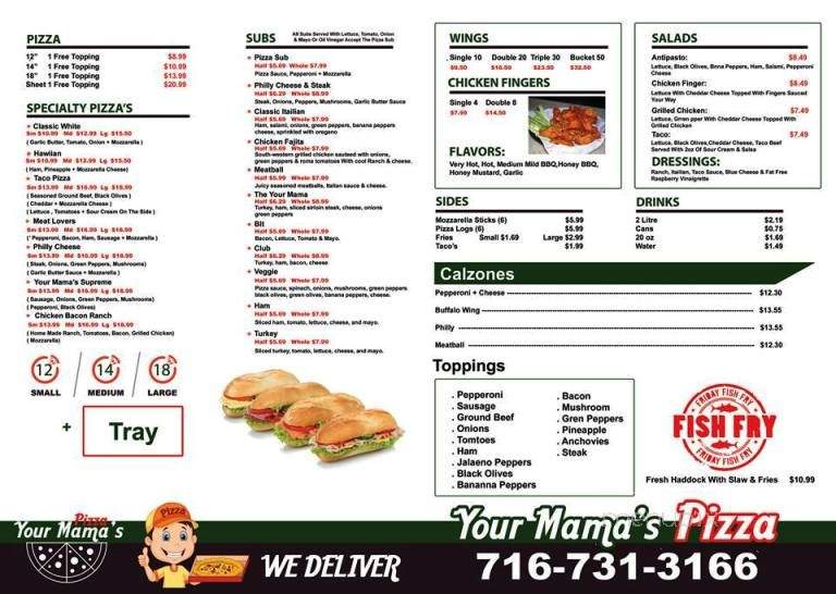 Your Mama's Pizza - Niagara Falls, NY menu_pic